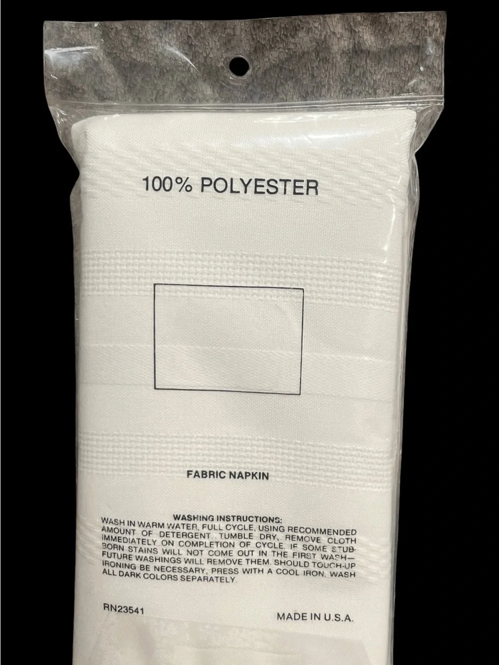 Maytex Mills Satin Stripe Fabric Napkins White 17